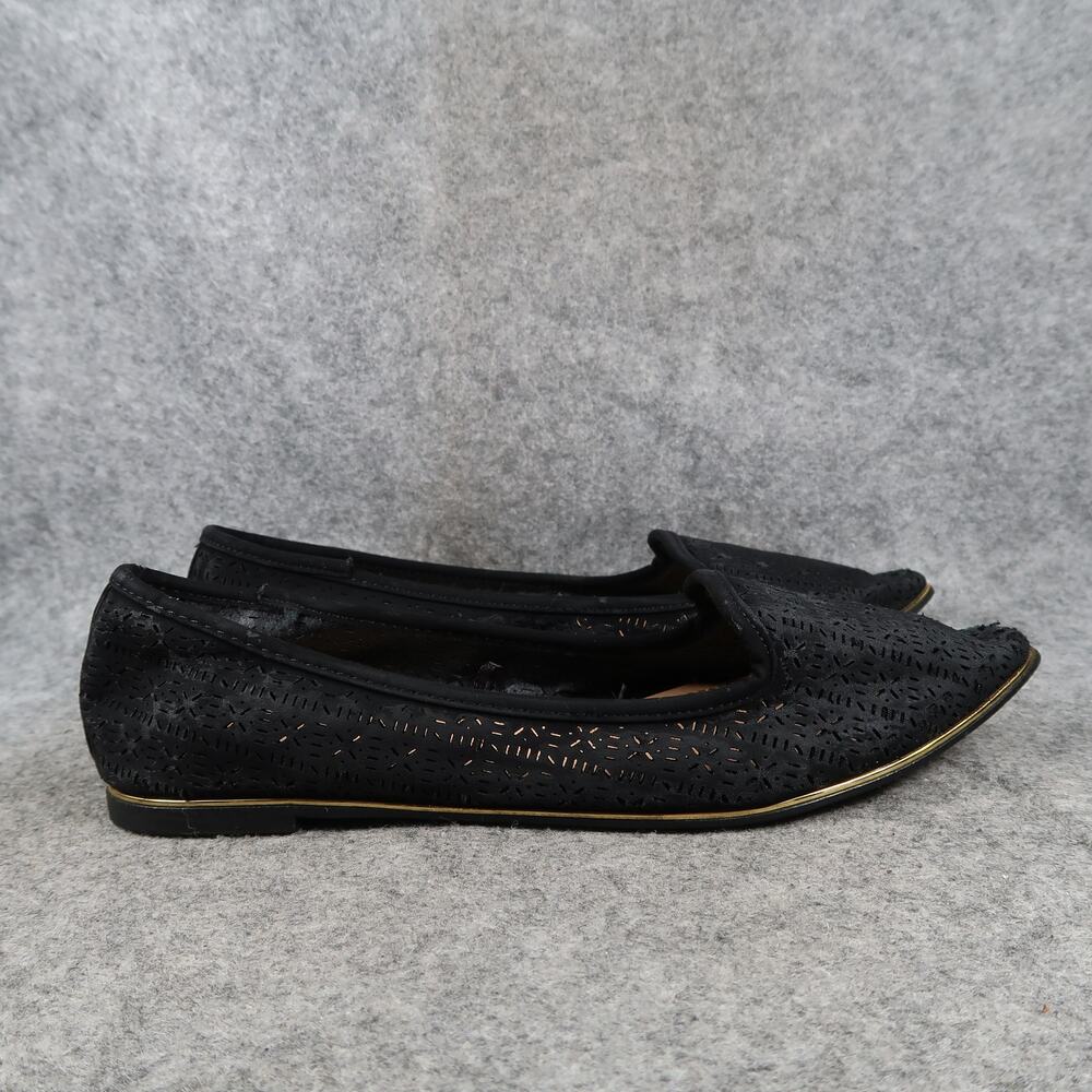 Report Shoes Womens 7 Loafer Flats Slip On Pointed Toe Classic Casual Laser Cut